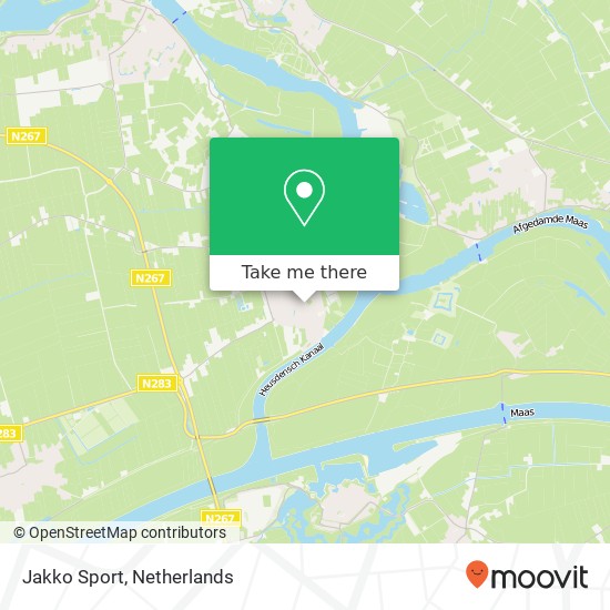 Jakko Sport, Oude Kerkstraat 15 kaart