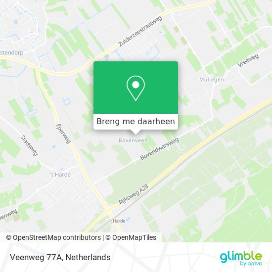 Veenweg 77A kaart