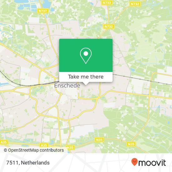 7511, 7511 Enschede, Nederland kaart