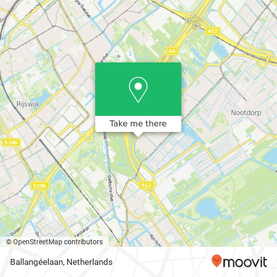 Ballangéelaan, Ballangéelaan, 2497 AB Den Haag, Nederland kaart