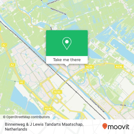 Binnenweg & J Lewis Tandarts Maatschap, Binnenweg 40 kaart