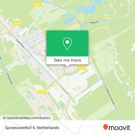 Spreeuwenhof 6, 9502 TL Stadskanaal kaart