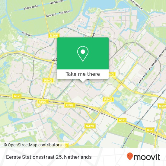Eerste Stationsstraat 25, 2712 HA Zoetermeer kaart