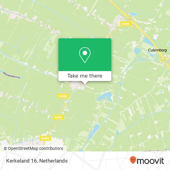 Kerkeland 16, 4145 NE Schoonrewoerd kaart