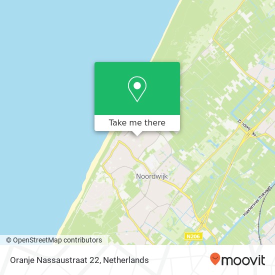 Oranje Nassaustraat 22, 2202 TL Noordwijk aan Zee kaart