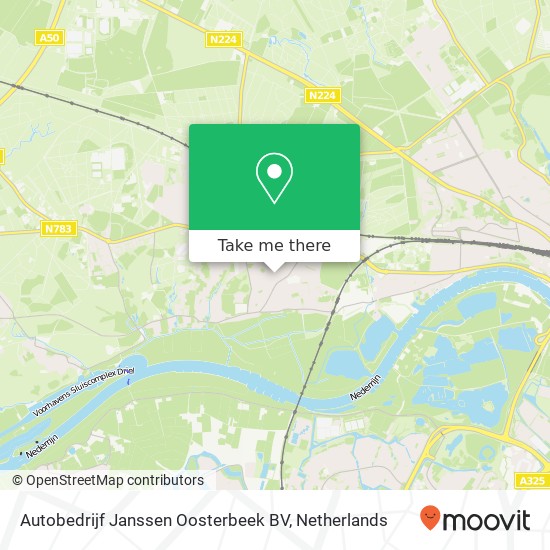 Autobedrijf Janssen Oosterbeek BV, Vogelweg 18 kaart