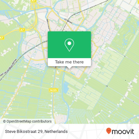 Steve Bikostraat 29, 1447 XH Purmerend kaart