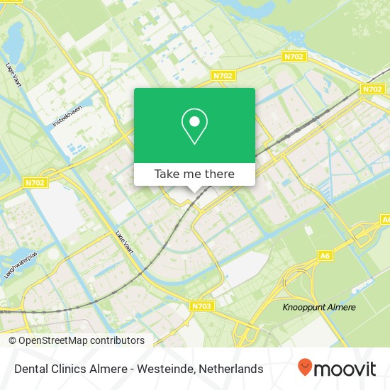 Dental Clinics Almere - Westeinde, Westeinde 14 kaart