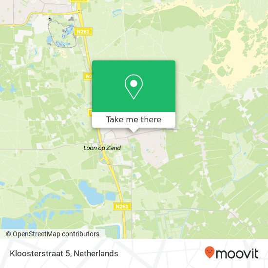 Kloosterstraat 5, 5175 BG Loon op Zand kaart