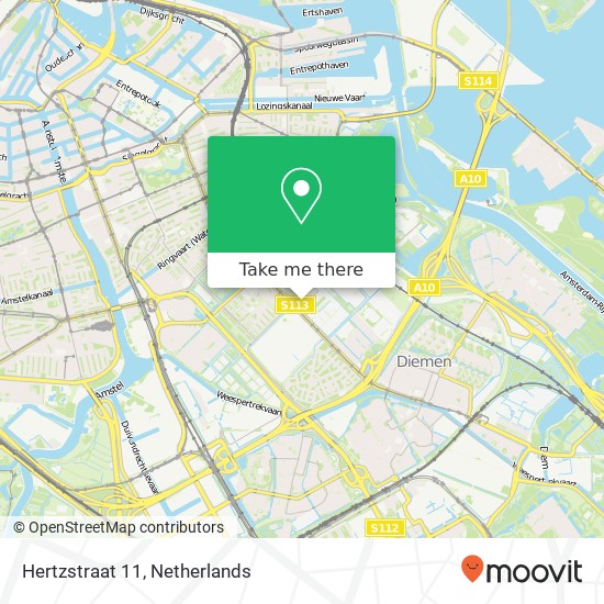 Hertzstraat 11, 1098 VJ Amsterdam kaart