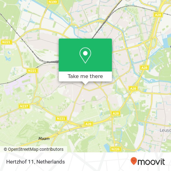 Hertzhof 11, 3817 TP Amersfoort kaart