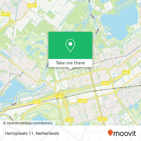 Hertzplaats 11, 3068 JV Rotterdam kaart