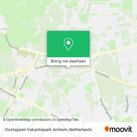 Oostappen Vakantiepark Arnhem kaart