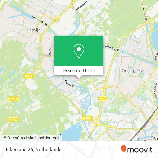 Eikenlaan 26, 2231 XX Rijnsburg kaart