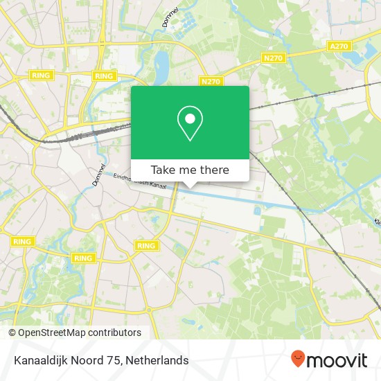 Kanaaldijk Noord 75, 5642 JA Eindhoven kaart