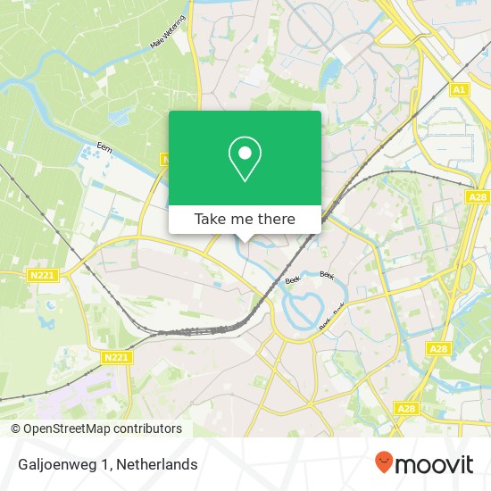 Galjoenweg 1, Galjoenweg 1, 3813 TP Amersfoort, Nederland kaart