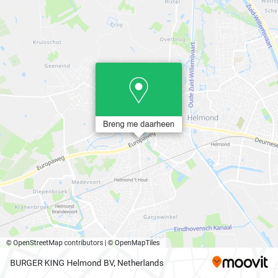 BURGER KING Helmond BV kaart