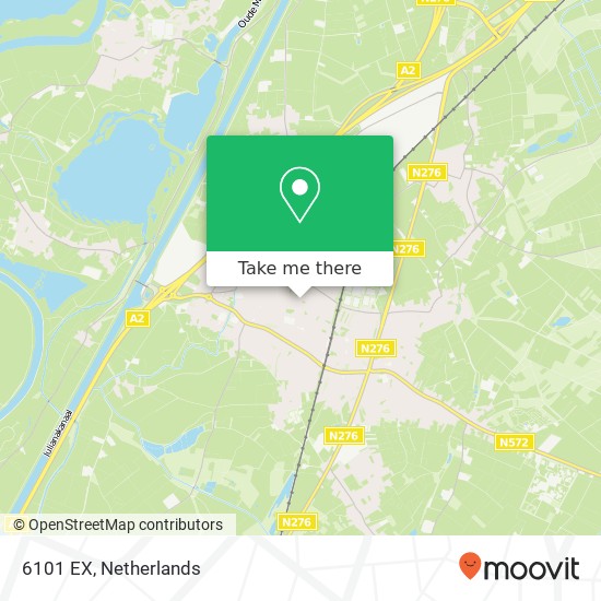 6101 EX, 6101 EX Echt, Nederland kaart