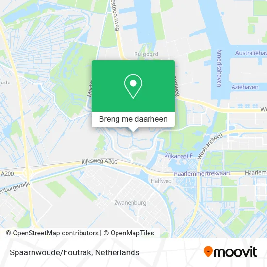 Spaarnwoude/houtrak kaart