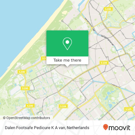 Dalen Footsafe Pedicure K A van, Vlierboomstraat 461 kaart