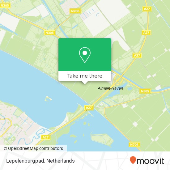 Lepelenburgpad, Lepelenburgpad, 1358 Almere, Nederland kaart