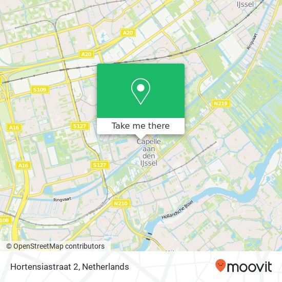 Hortensiastraat 2, 2906 CR Capelle aan den IJssel kaart