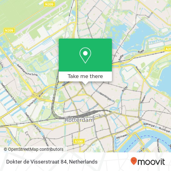 Dokter de Visserstraat 84, 3038 TX Rotterdam kaart
