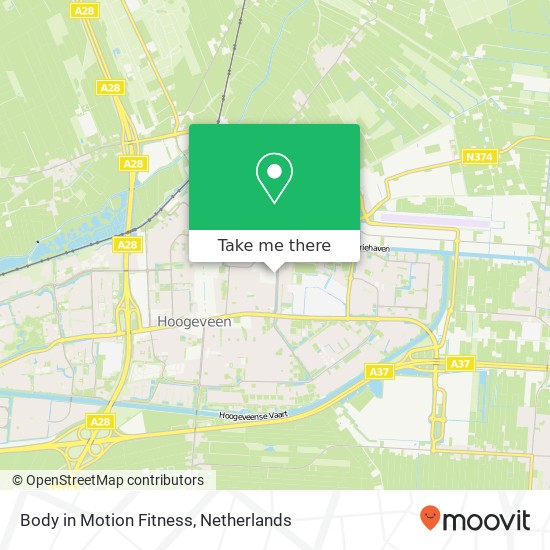 Body in Motion Fitness, Kanaalweg 36 kaart