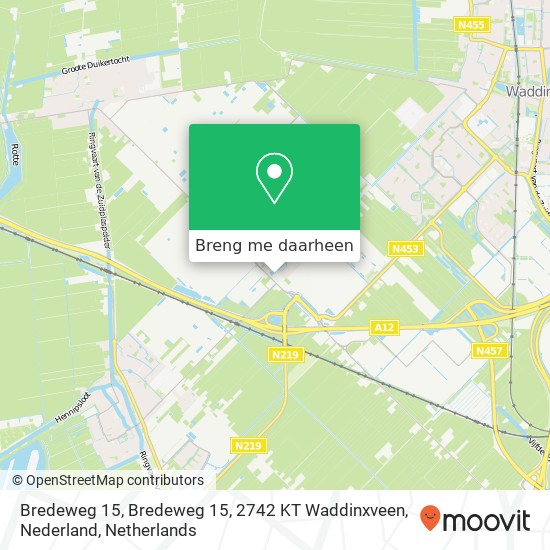 Bredeweg 15, Bredeweg 15, 2742 KT Waddinxveen, Nederland kaart