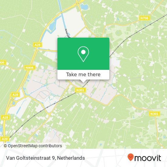 Van Goltsteinstraat 9, Van Goltsteinstraat 9, 3862 AX Nijkerk, Nederland kaart