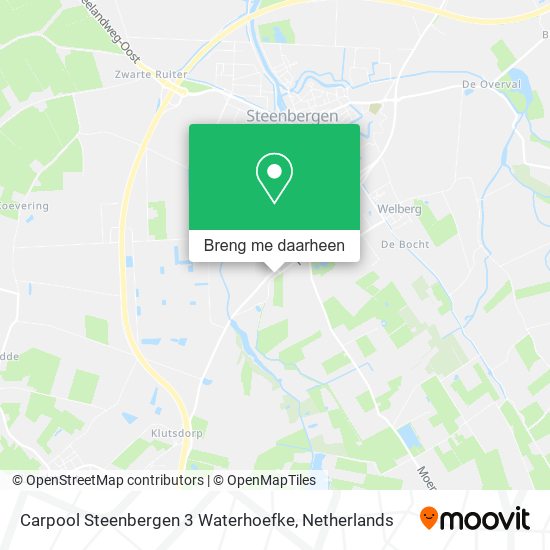Carpool Steenbergen 3 Waterhoefke kaart