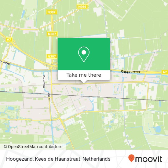 Hoogezand, Kees de Haanstraat kaart