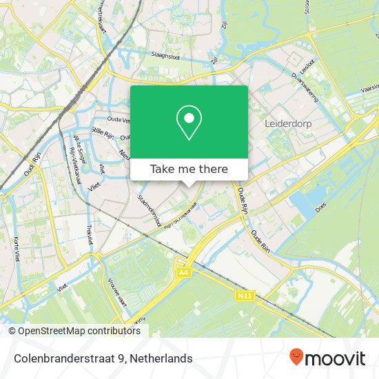 Colenbranderstraat 9, 2313 PX Leiden kaart