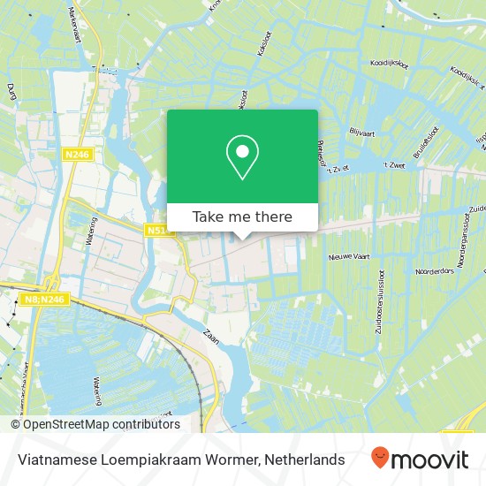 Viatnamese Loempiakraam Wormer, Faunastraat kaart