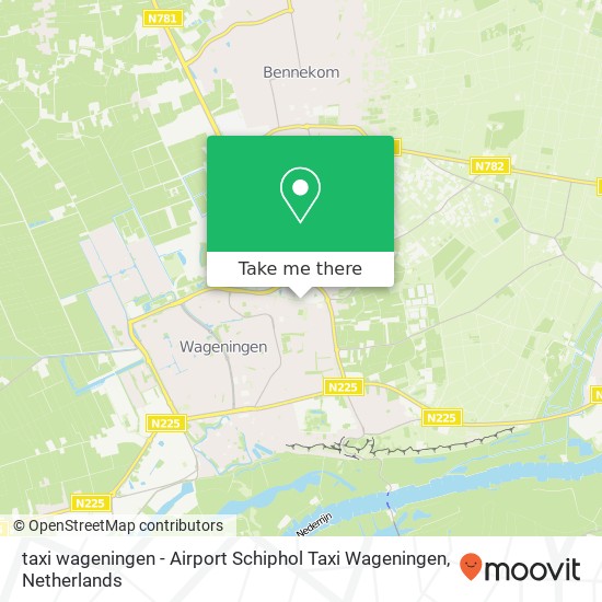 taxi wageningen - Airport Schiphol Taxi Wageningen kaart