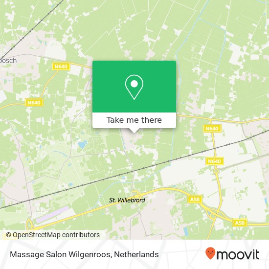 Massage Salon Wilgenroos, Wilgenroos 24 kaart