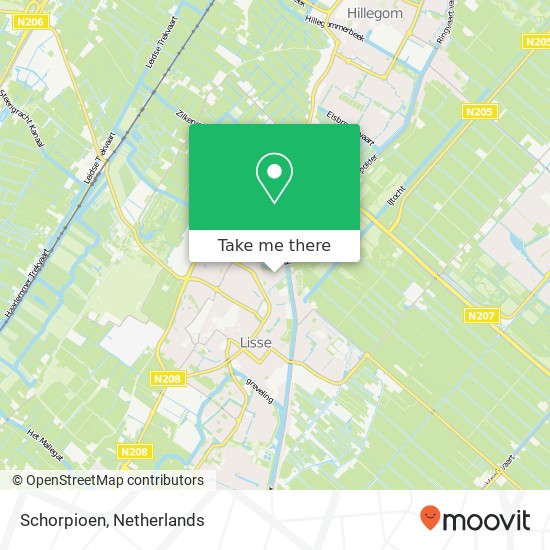 Schorpioen, Schorpioen, 2163 Lisse, Nederland kaart