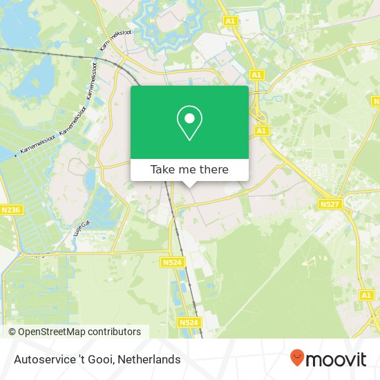 Autoservice 't Gooi, Laarderweg kaart