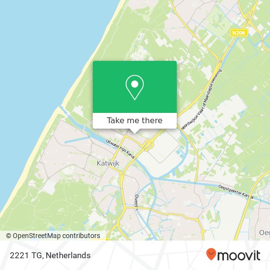 2221 TG, 2221 TG Katwijk aan Zee, Nederland kaart
