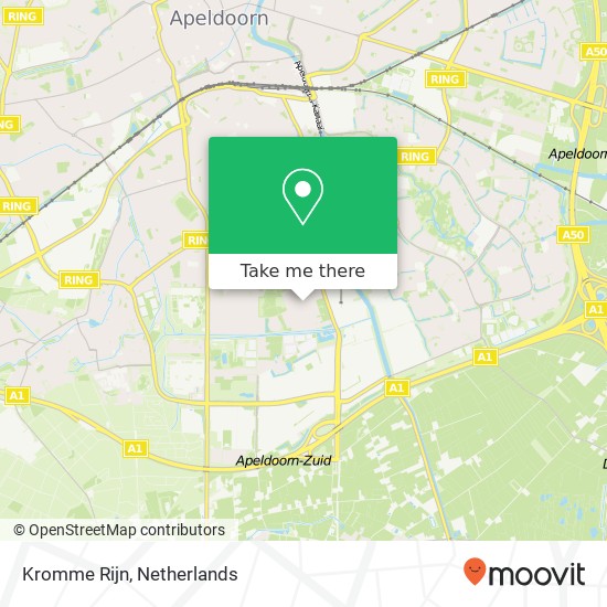 Kromme Rijn, 7333 LJ Apeldoorn kaart