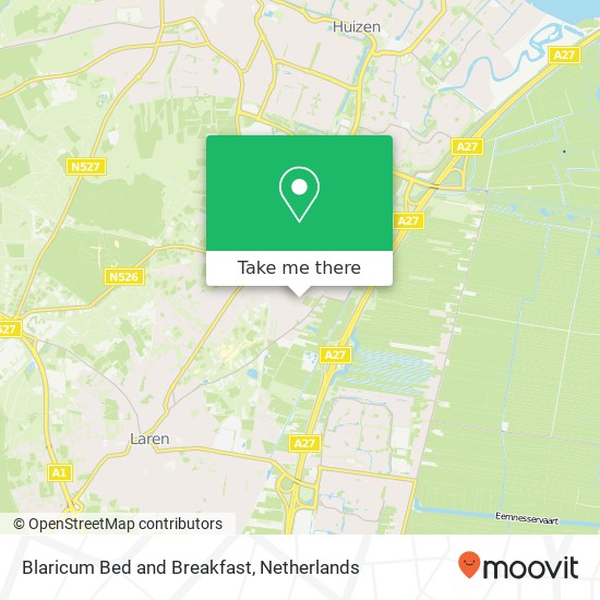 Blaricum Bed and Breakfast, Molenveenweg 15 kaart