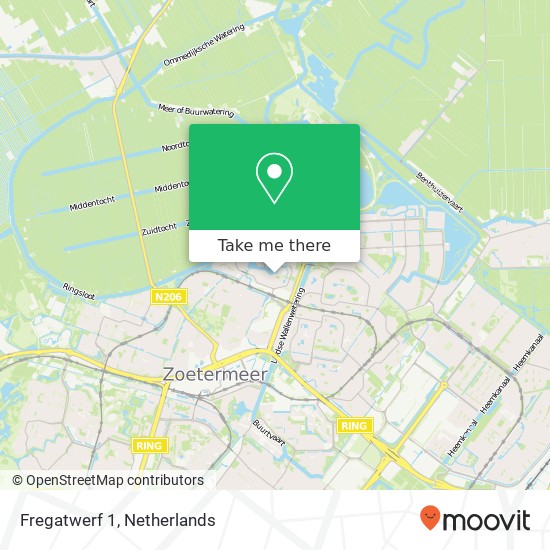 Fregatwerf 1, 2725 CR Zoetermeer kaart