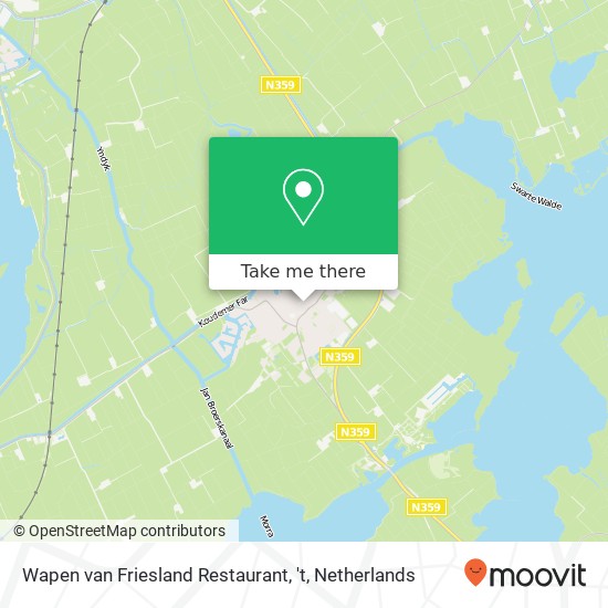 Wapen van Friesland Restaurant, 't kaart