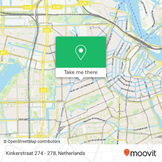 Kinkerstraat 274 - 278, Kinkerstraat 274 - 278, 1053 GB Amsterdam, Nederland kaart