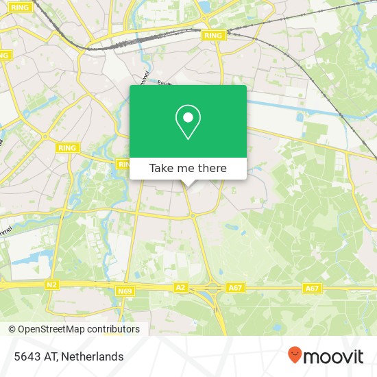 5643 AT, 5643 AT Eindhoven, Nederland kaart