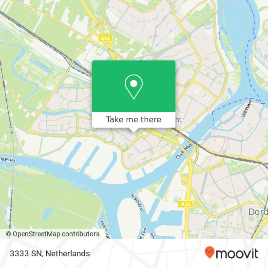 3333 SN, 3333 SN Zwijndrecht, Nederland kaart