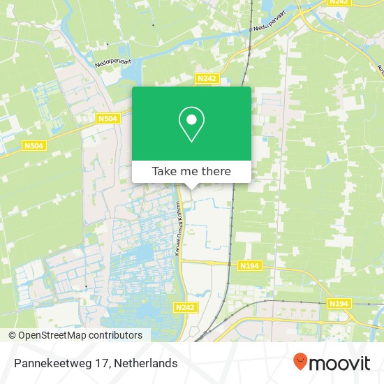 Pannekeetweg 17, Pannekeetweg 17, 1704 PL Heerhugowaard, Nederland kaart