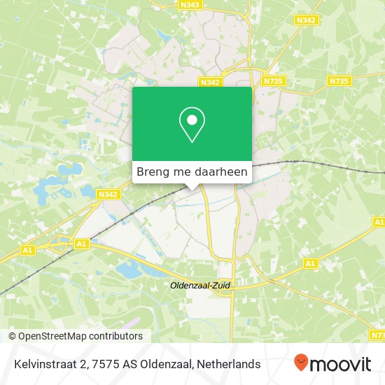 Kelvinstraat 2, 7575 AS Oldenzaal kaart