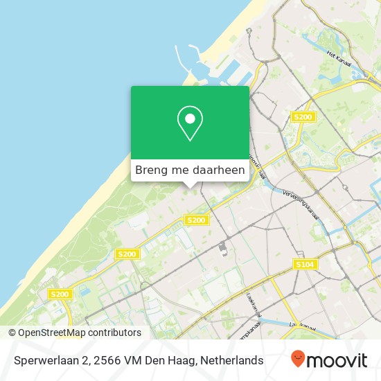 Sperwerlaan 2, 2566 VM Den Haag kaart