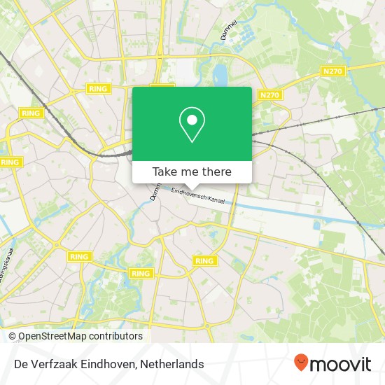 De Verfzaak Eindhoven, Kanaaldijk Noord 1A kaart